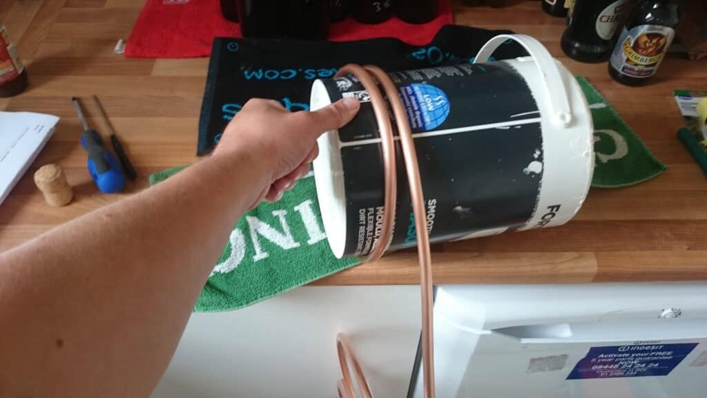 Making the wort chiller coil