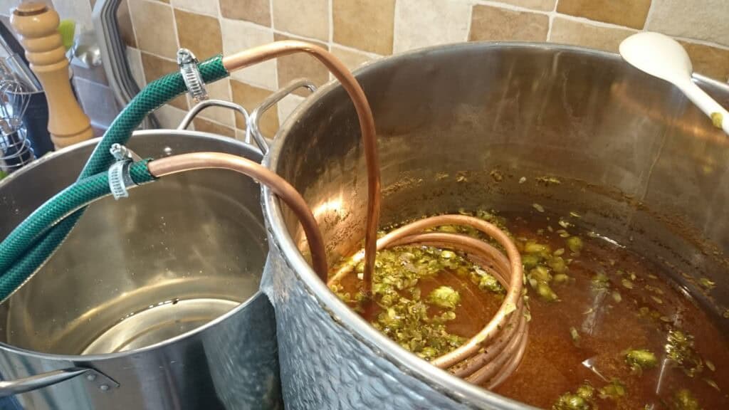 First use of the wort chiller